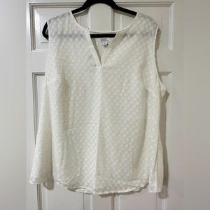 NWOT Market & Spruce Ezide Textured Mixed Material Sleeveless Top Plus-Size